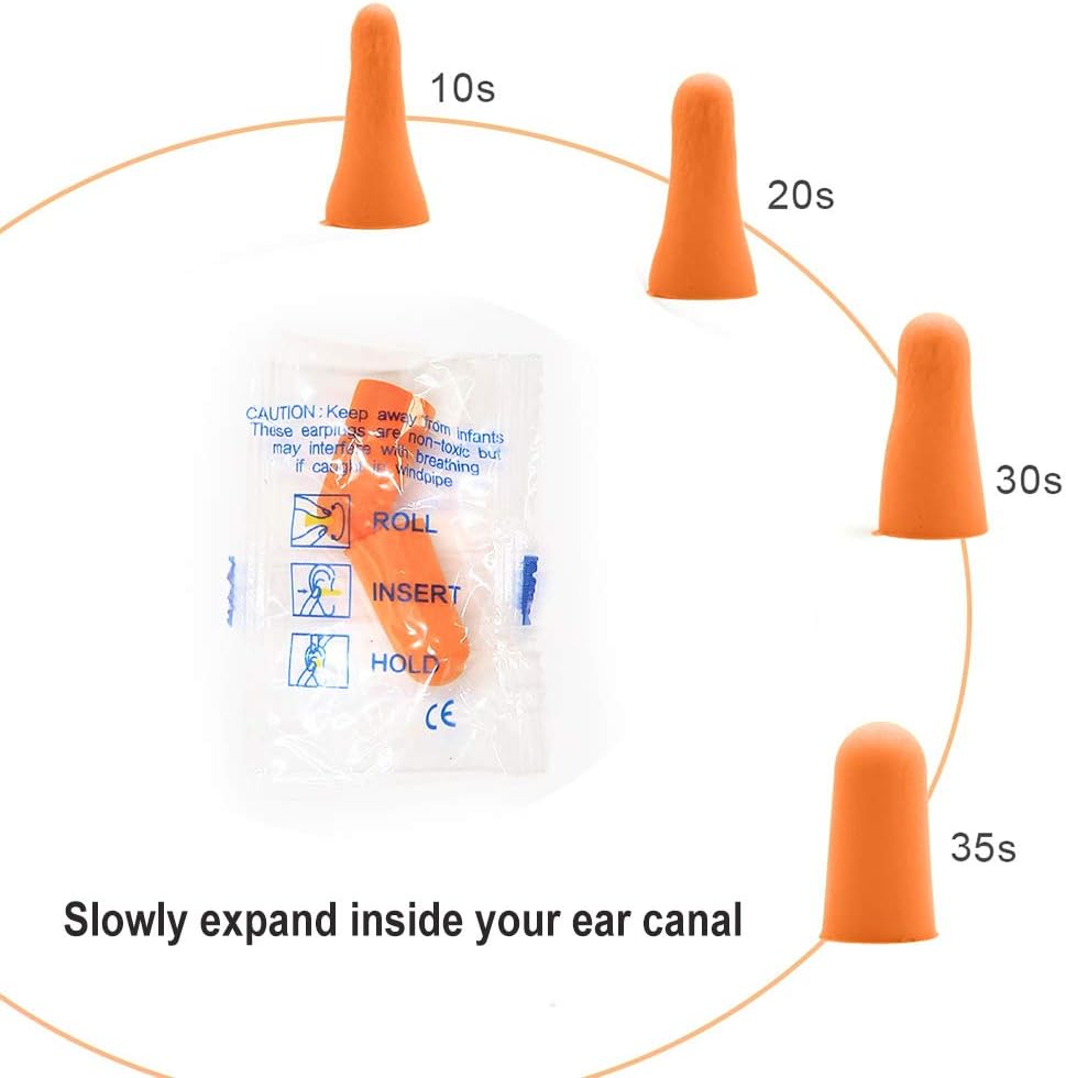 Quality Foam Earplugs 200 Pair - 32dB Noise Cancelling Soft High Decibel Ear Plugs for Noise Reduction Ear Protection Construction Loud Music Shooting Guns Work Safety Hearing Protection Ear Plugs - Image 4