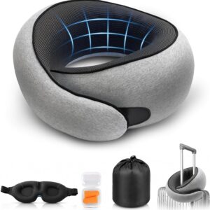 Purroch G-Shape Memory Foam Travel Pillow, Neck Pillow