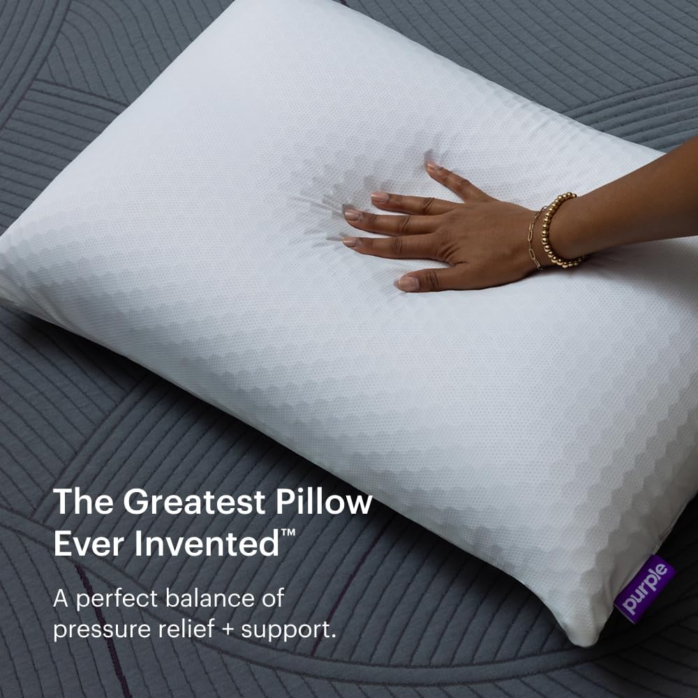Purple Harmony Pillow - Low Loft, Standard Size - Cooling Gel Neck Pillow - Image 3