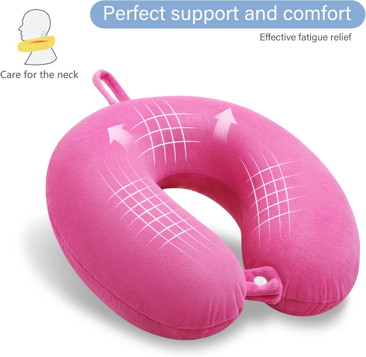 Travel Neck Pillow Memory Foam U Shape Airplane Pillow Deep Powder - Image 4